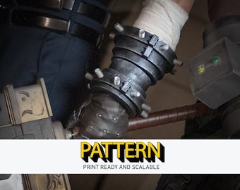 Cloud Strife Cosplay Gauntlet Pattern // FF7R // Cosplay Template Halloween