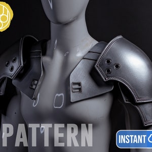 Sephiroth FF7R Schulter Rüstung Schnittmuster - Perfekt für Final Fantasy 7 Remake Cosplay und Kostüm-Herstellung von Iwood Cosplay