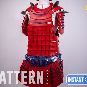 Iwood Cosplay Samurai Armor and Helmet Halloween Pattern - Perfect for LARP, Cosplay, and Costume Making - Samurai Template and Pattern