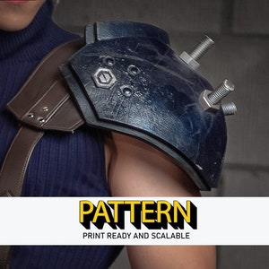 Cloud Strife Schulter Rüstung Muster Final Fantasy 7 FF7R Cosplay Halloween