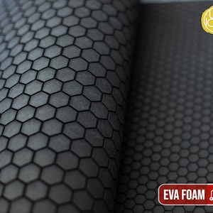 Iwood Cosplay EVA Foam Sheet - Hexagon Shape - 4mm, 6mm, 8mm, 10mm - Perfect for Foam Armor, Cosplay Props, and Crafting Projects