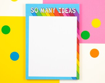 Motivational Note Book Positivity Pad Self Care Notebook Colourful Positivity Notepad Positive Gift For Her Positive Thoughts Desk Pad