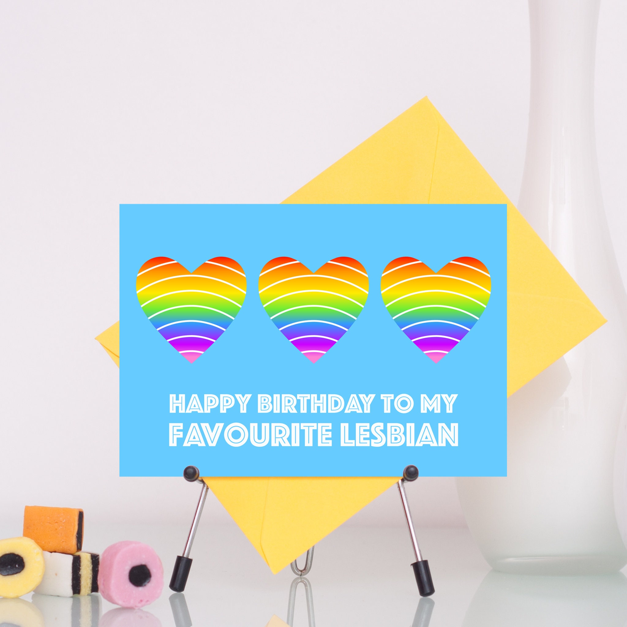 Favourite Lesbian Anniversary Card Lesbian Birthday Card | Etsy