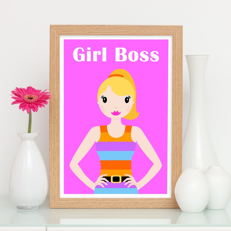 Girl Boss Print Feminism Print Gift For Teen Girls Boss Etsy