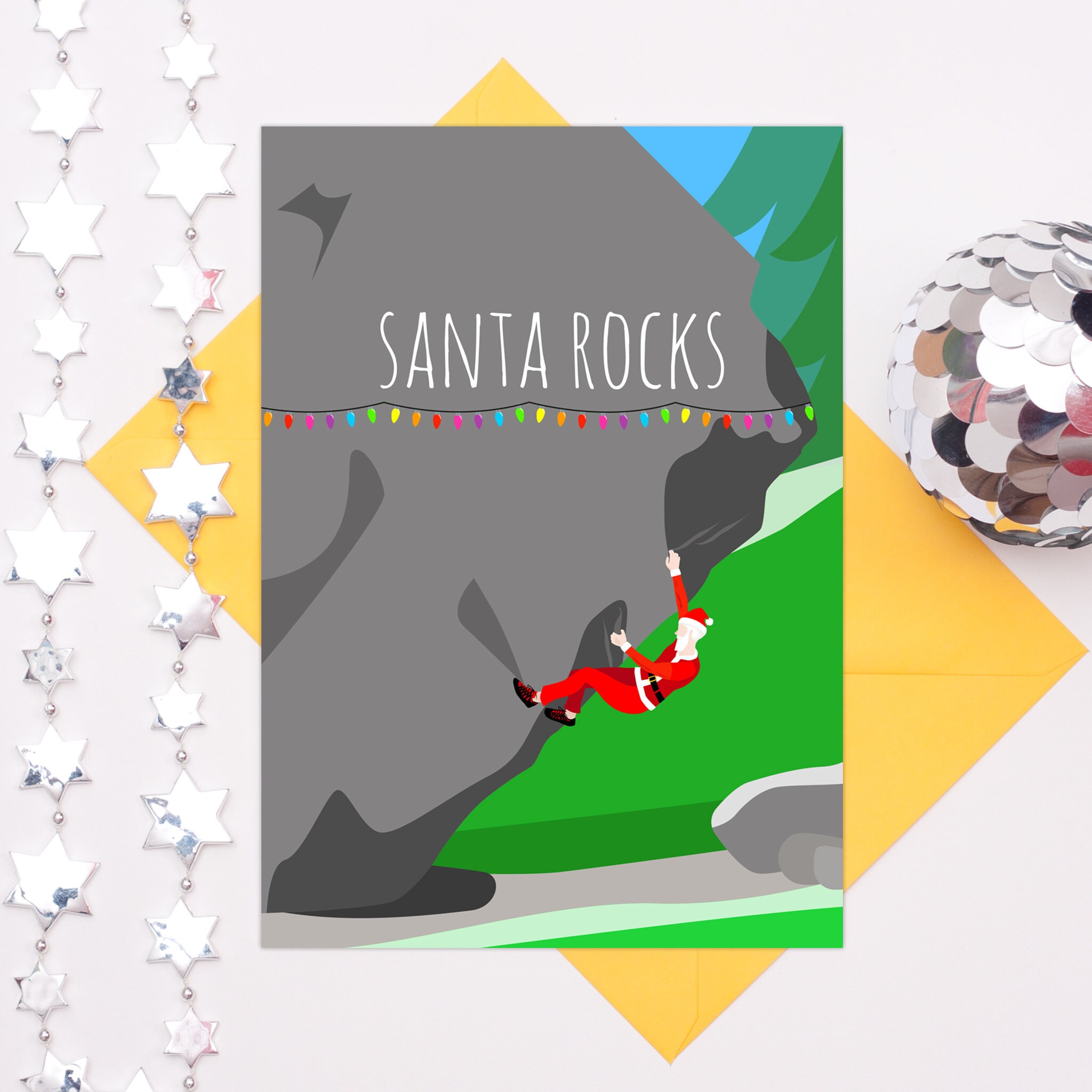 Rock Climbing Christmas Card Bouldering Card Lake District Etsy