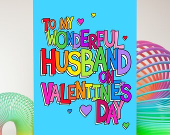 Wonderful Husband Valentine's Day Card, Valentine Card For Husband, To My Wonderful Husband On Valentine's Day, Gay Husband Valentine Card