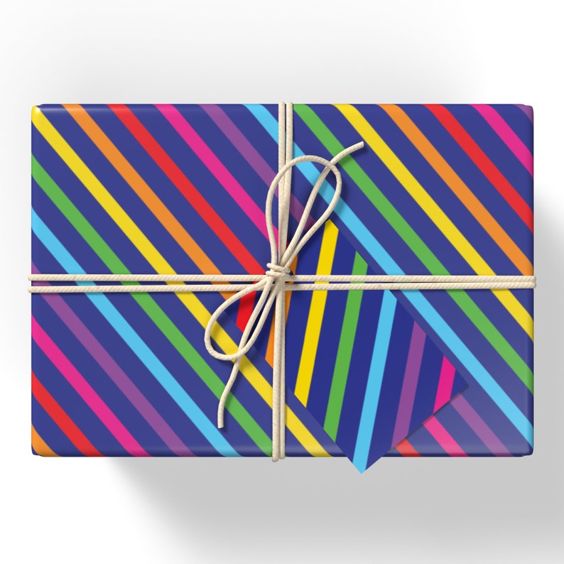Striped Rainbow 【海外正規品】 Wrapping Paper Stripe Gift Wrap Colour