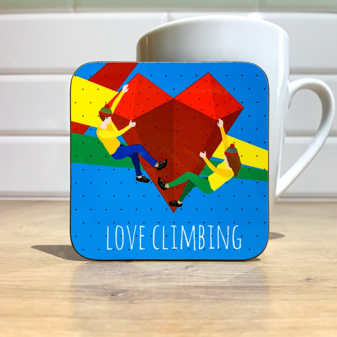 Rock Climbing Coasters Rock Climber Gift Set of Two Etsy