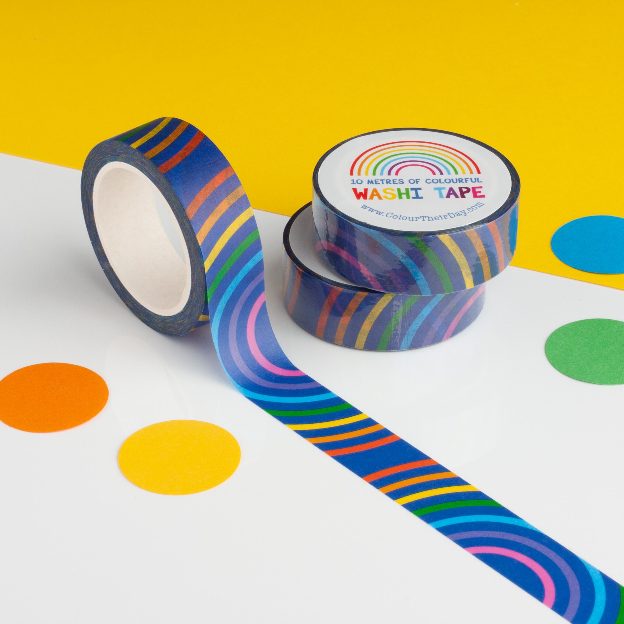 Paper & Quartz Vivid Rainbow Stripe Washi Tape