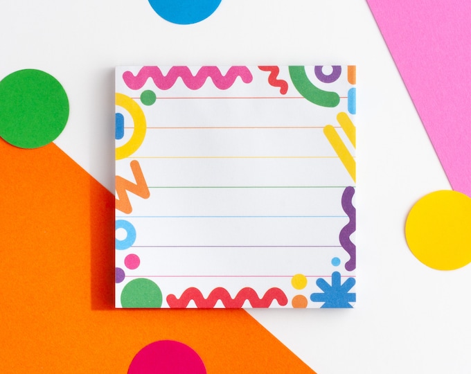 Mini Lined Paper Sticky Notes • Out of Line Sticky Notes • Tiny ...