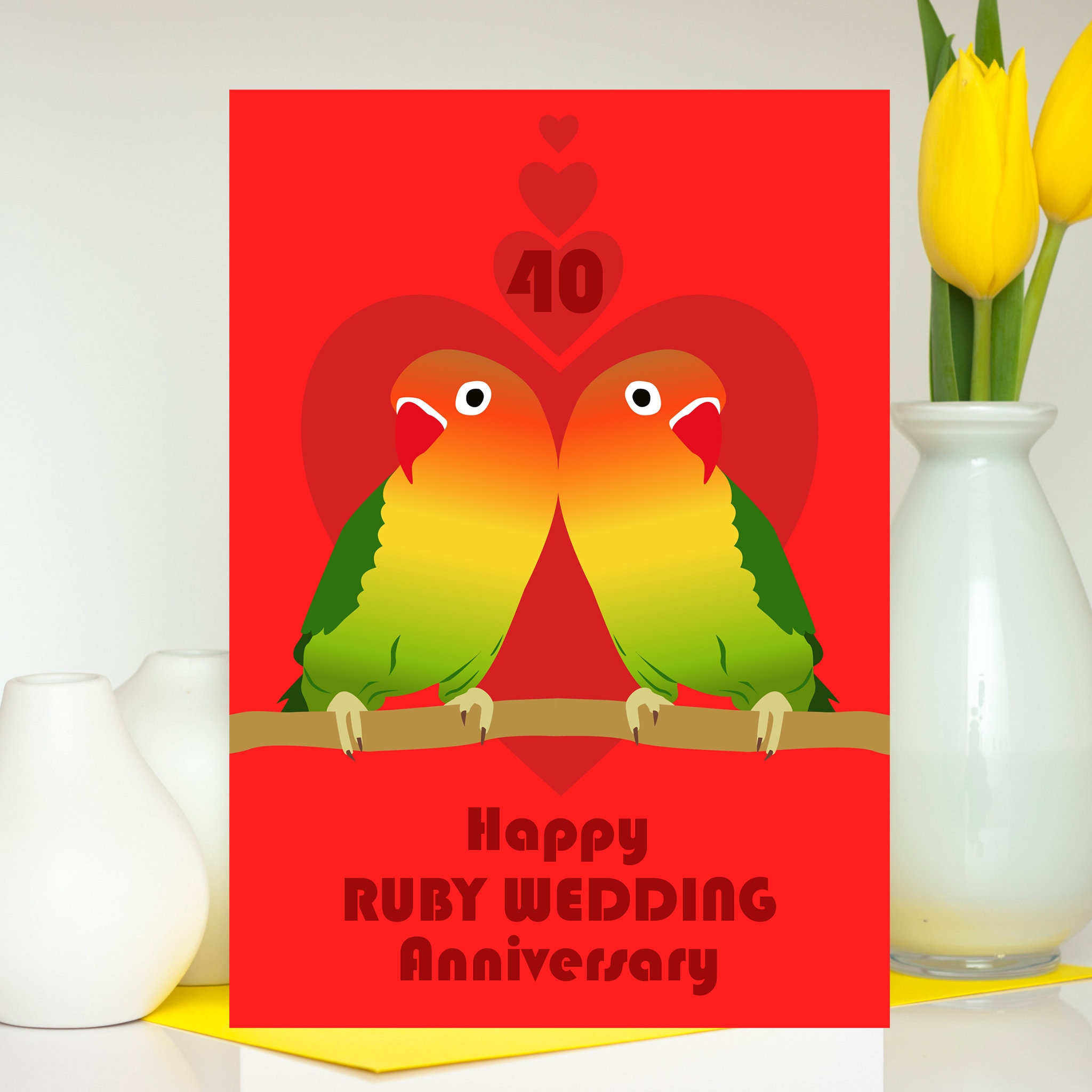 Anniversary Cards Greeting Cards happy ruby anniversary card 40th