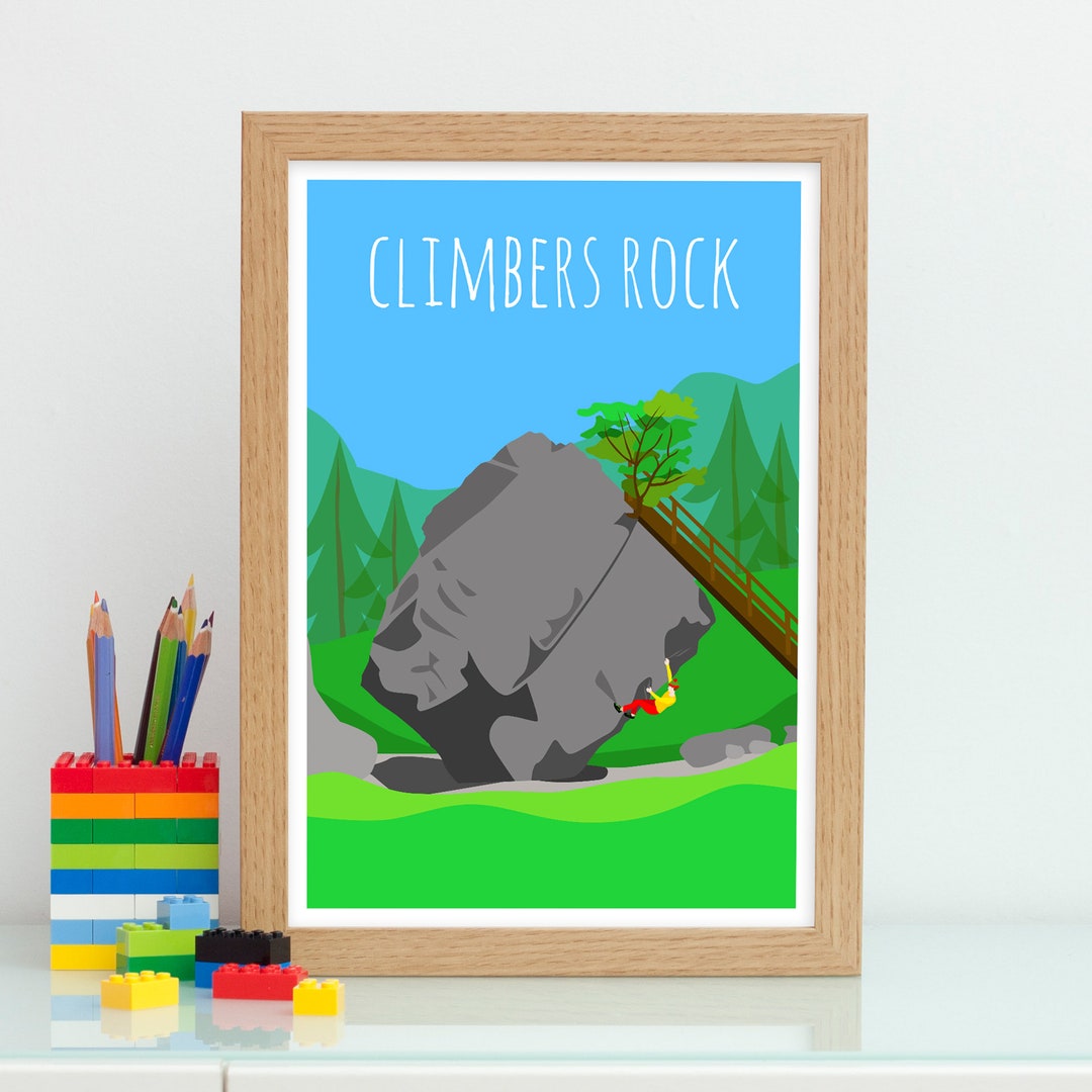 Rock Climbing Gift Climbing Print Bouldering Print Rock Etsy