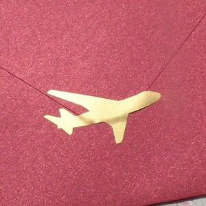 30-80 autocollants en vinyle pour avion, cachet d'enveloppe d'avion, fête des pilotes, carte d'embarquement, voyage, baby shower, 0,75 - 2 pouces