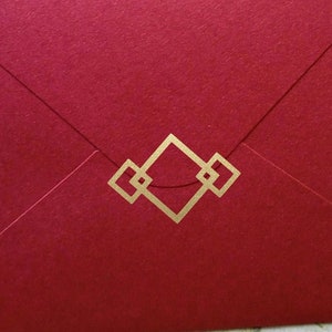 40 naklejek Art Deco, elementy dekoracyjne, pieczęć na koperty ślubne w stylu art déco, materiały do rękodzieła, wodoodporny winyl o szerokości 1,5 cala (3,8 cm)