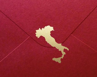 20-120 Italy Stickers, map, 0.75-2in ( 1.9-5cm), vinyl