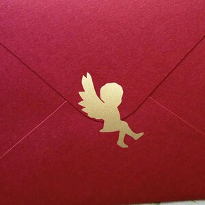 40-80 kleine engelstickers, kerstenvelopzegel, cadeauverpakking, knutselspullen, 0,75-1,5 in (1,9-3,8 cm), vinyl