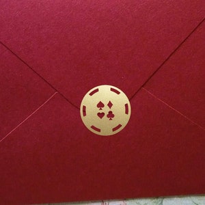 Pokerchipsstickers, casinofeest, envelopzegel, knutselspullen, 1-2 in (2,5-5 cm), waterdicht vinyl