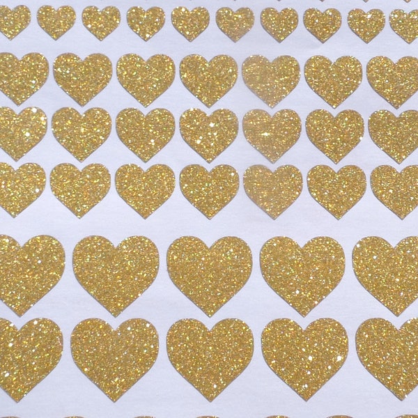 Gold Heart Stickers Etsy