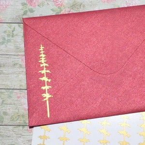 16+ adesivi a forma di albero di pino, sigillo per buste nordico, Natale rustico, bosco, carta da parati rimovibile, materiale per bricolage, 3-5 pollici di altezza, decalcomania in vinile