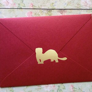 16+ Ferret Stickers, animal envelope seal, craft supply,  1 -2.5in (2.5-7.5cm), vinyl