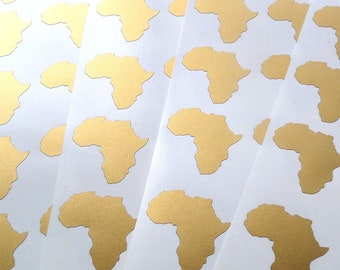 40 Africa stickers, safari theme party, thank you card decor, vinyl decals, craft supply