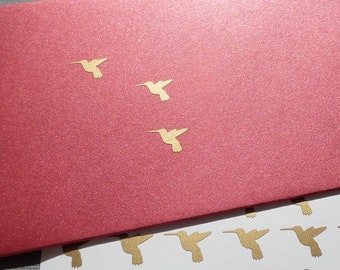 100 kleine Kolibri Aufkleber, Vögel Sticker, glückliche Post, Bastelbedarf, ca 1/2 Zoll