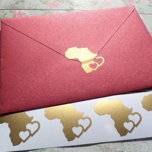 35 Africa Love Stickers Envelope Seal Craft Supply Vinyl - Etsy