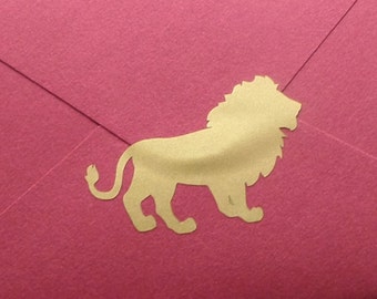 "Löwen Aufkleber, Safari Party Dekoration, Briefklammern, 16 Stück, 5 cm groß"