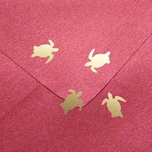 20+ zeeschildpadstickers, envelopzegel, knutselspullen, 0,5 - 2 inch, vinyl