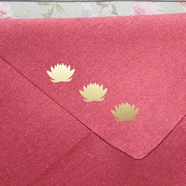 16+ Simple Lotus Stickers, envelope seal, craft supply, 0.5-2.5in, vinyl