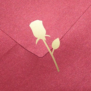 Kleine Rosen Aufkleber, gold Blume Umschlag Aufkleber, Bastelbedarf, 1,2-5cm, wasserfestes Vinyl