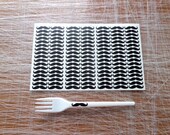 110 tiny vinyl mustache stickers, mustache party silverware decals, moustache decorations