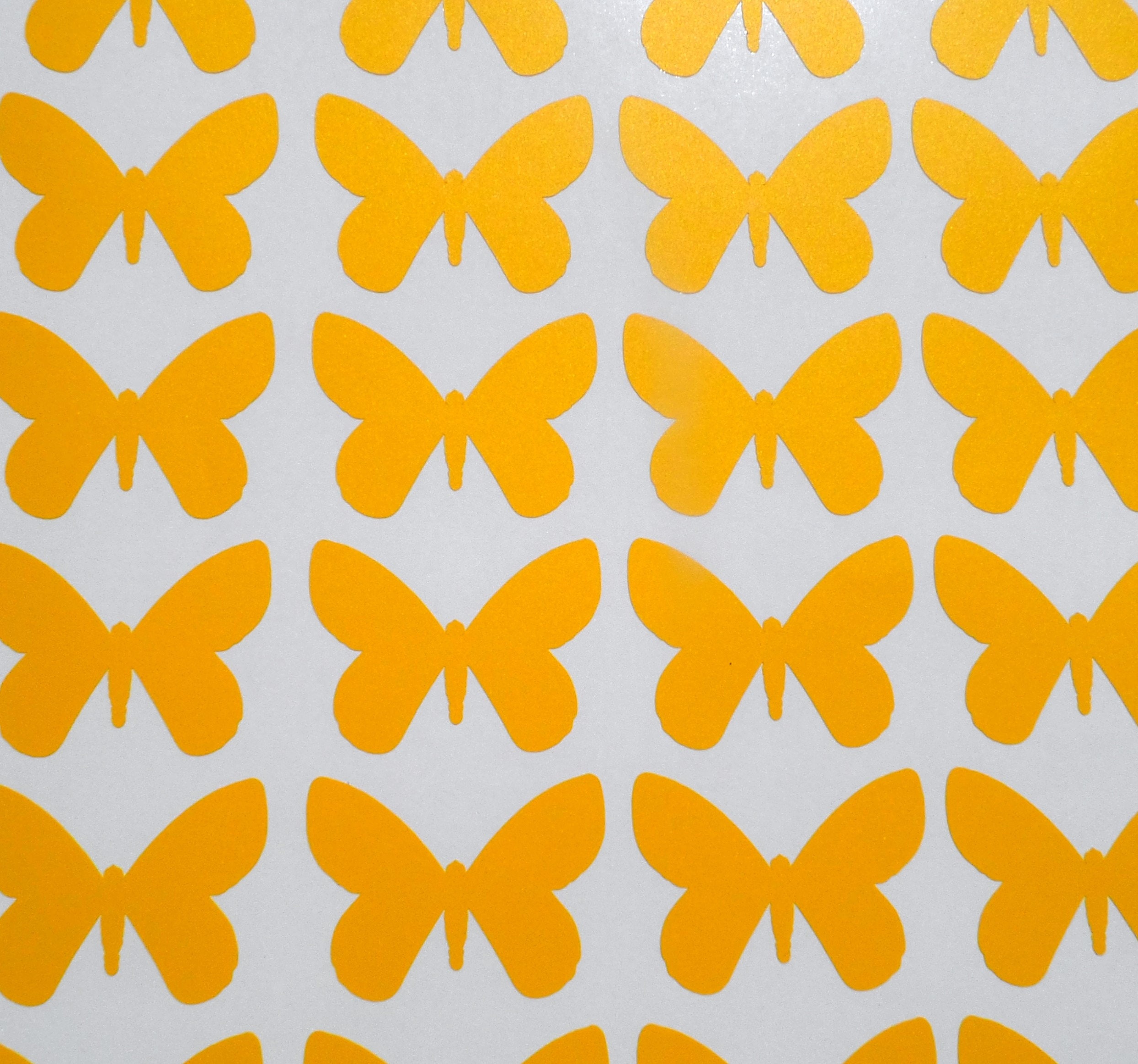 40 Metallic Gold Butterfly Stickers Butterfly Decals Etsy