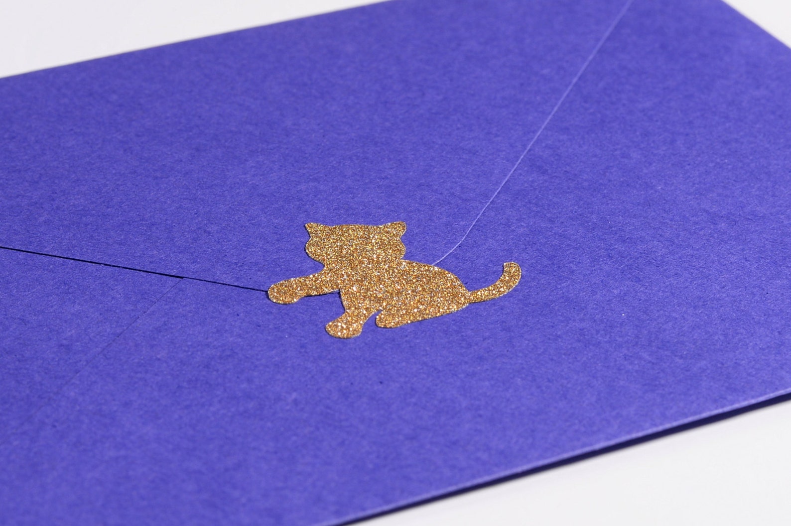 24 Gold Glitter Cat Stickers cat party decorations Etsy