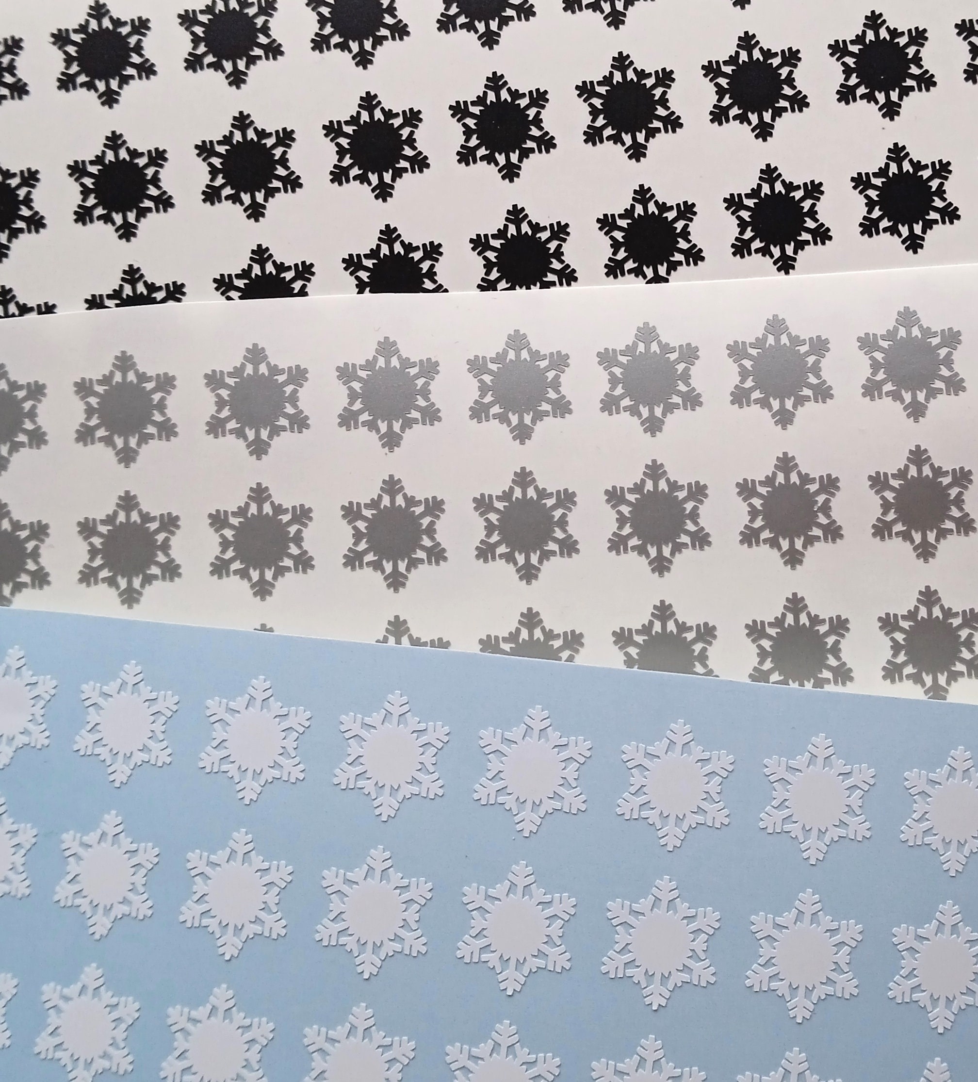 10 fogli adesivi con fiocco di neve, 440 pezzi, adesivi
