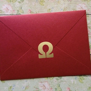 Más de 40 pegatinas Omega, letra griega, sello de sobre, material para manualidades, 0,5-1,5 pulgadas (1,2-3,8 cm), vinilo resistente al agua