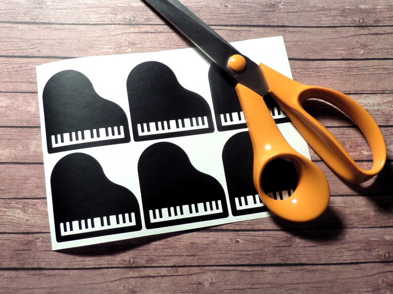 18 Piano Stickers Piano Decals Piano Party Invitation Seal - Etsy