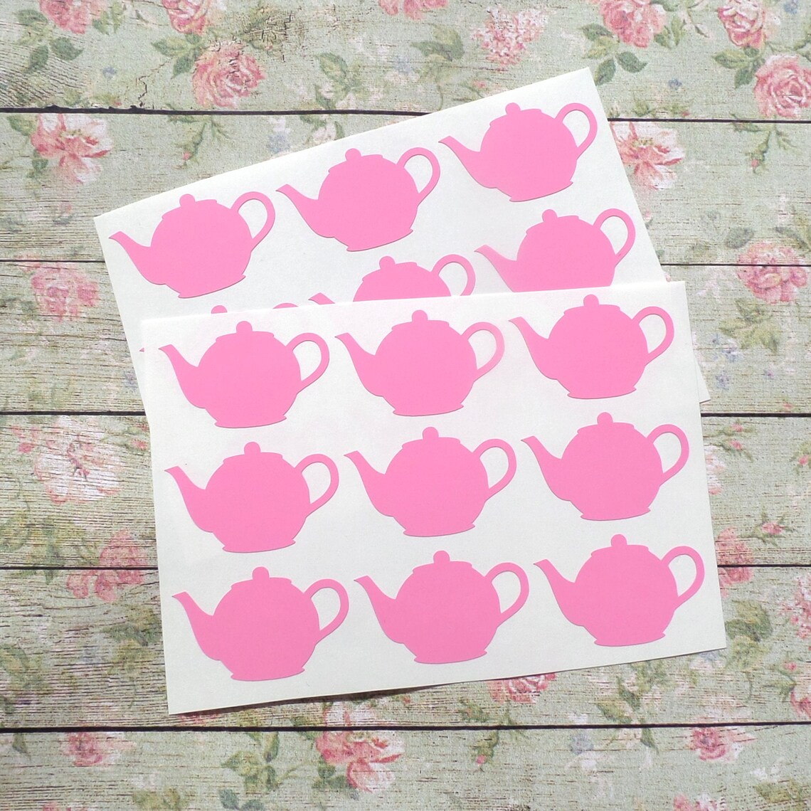 40 Metallic Gold Teapot Stickers Teapot Decals Tea Party Etsy
