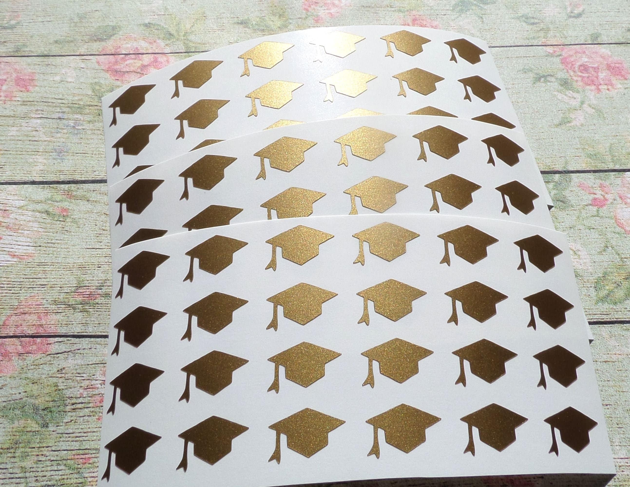 Grad Cap Sticker Simple Graduation Cap Stickers, 16+pcs, 0.5-2in (1.2-5cm), Vinyl Decals - Etsy