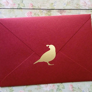 Quail Stickers, bird envelope seals, craft supply, California state bird, 16+pcs, 0.75 -2in (1.9-5cm), vinyl