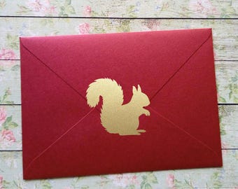 Squirrel Stickers, 10+pcs, 0.5-3in (1.2-7.5cm), vinyl decals