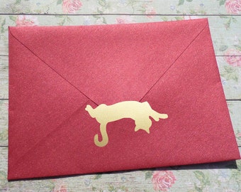 16+ Cat Stickers, envelope seal, craft supply, 0.5 -2.5in, vinyl