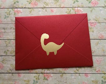 Baby Dinosaur Stickers, envelope seal, craft supply, 10+pcs, 0.5 -3in (1.2-7.5cm), vinyl decals