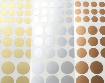 100 Gold polka dots stickers muraux, circle vinyl decals, 0.5 - 4 inch, removable wallpaper, metallic wallpaper, gold envelope seal circle