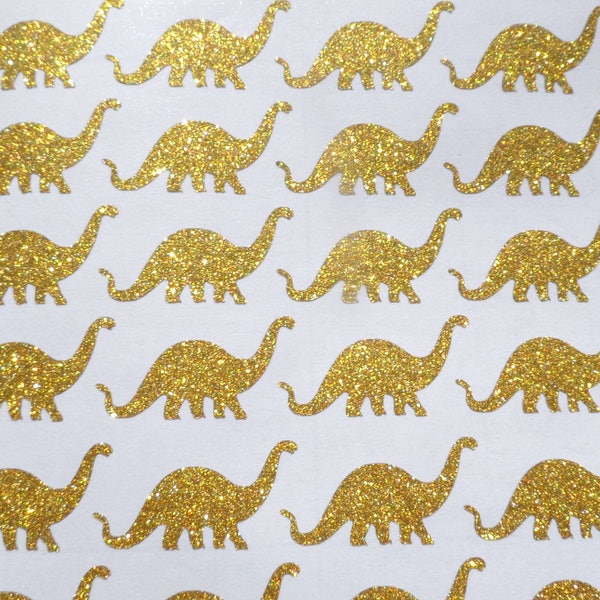 24+ Tiny glitter Dinosaur stickers,  dinosaur party invitation seal, dinosaur birthday favor,  dino decoration, envelope seal, no shred