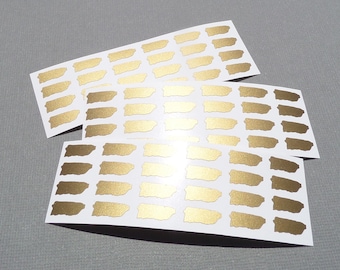 Mini Puerto Rico Map Stickers: Vinyl Decals, Wedding Favors