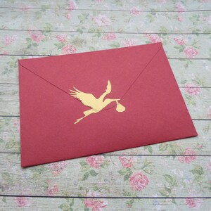 Plus de 25 autocollants cigognes, sceaux d'invitation à une baby shower, décoration de faire-part de naissance, sceau d'enveloppe doré, 0,5 à 2 po., vinyle