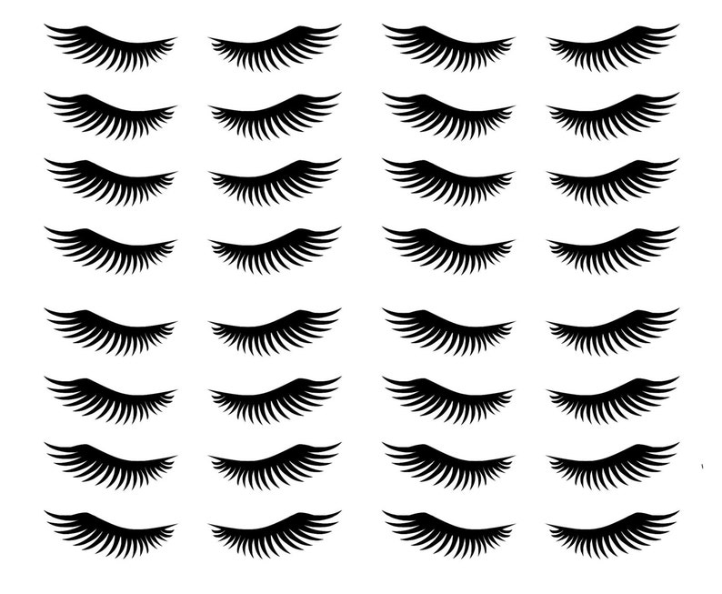 70 Eyelash stickers craft supply 35 pairs decals Etsy