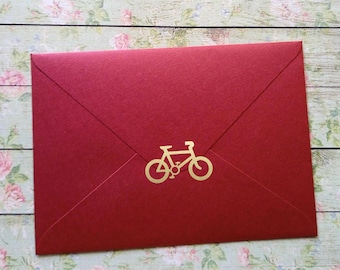 20+ Bicycle Stickers, envelope seal, craft supply, 1-1.5in (2.5.9-3.8cm), waterproof vinyl decals