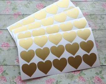 20+ Heart Stickers, Wedding Envelope Seals, 0.5-2in (1.2-5cm),  vinyl decals